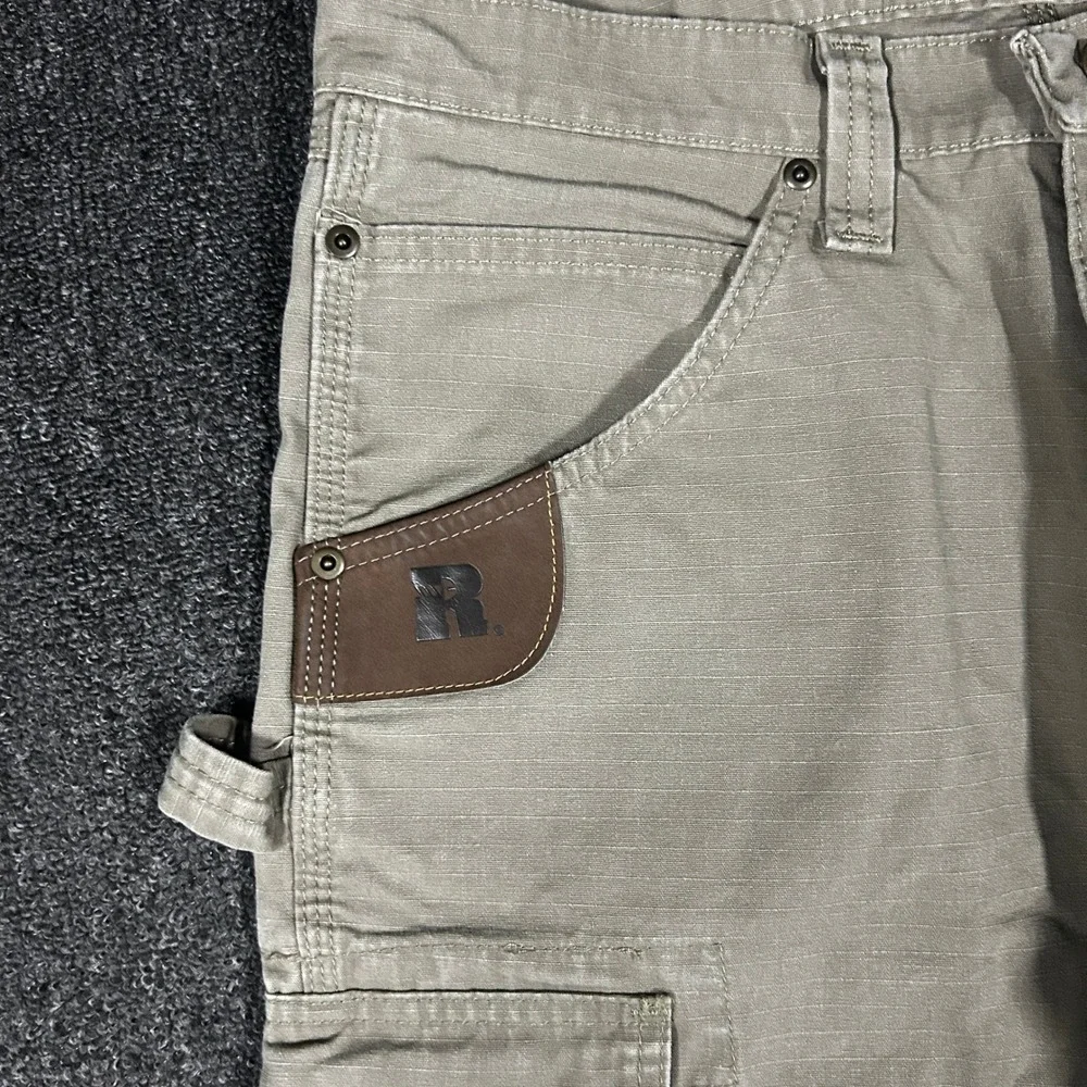 Wrangler Riggs Workwear Cargo Pants Mens 33x30 Bark Ripstop Cotton 103W060BR